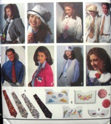 8402 UNISEX TIE,COLLARS,  FLOWERS PAINT TRANSFERS PATTERN